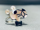 Authentic Pink Panther Native American Pink Shell Sterling Silver Ring-Nativo Arts
