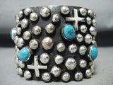 Noteworthy Native American Navajo Turquoise Sterling Silver Bracelet-Nativo Arts