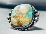 Big Important Vintage Native American Navajo Ben Begaye (d.) Turquoise Sterling Silver Ring-Nativo Arts
