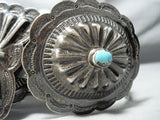 Huge Heavy Old Vintage Native American Navajo Turquoise Sterling Silver Concho Belt-Nativo Arts