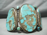One Of The Best Ever Vintage Native American Navajo #8 Turquoise Sterling Silver Bracelet-Nativo Arts