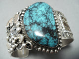 Amazing Native American Navajo Blue Diamond Turquoise Sterling Silver 12k Gold Bracelet-Nativo Arts