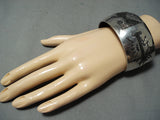 Important Peshlakai Vintage Native American Navajo Sterling Silver Bracelet-Nativo Arts
