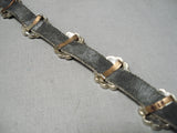 One Of The Most Intricate Vintage Native American Zuni Turquoise Sterling Silver Concho Belt-Nativo Arts