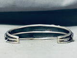 Important Vintage Native American Navajo Signed 5 High Grade Turquoise Sterling Silver Bracelet-Nativo Arts