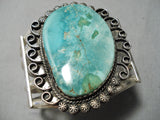 Magnificent Vintage Navajo Huge Royston Turquoise Sterling Silver Bracelet Native American-Nativo Arts