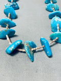 Alluring Vintage Native American Navajo Old Gilbert Turquoise Heishi Necklace-Nativo Arts