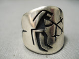 Incredible Vintage Hopi Sterling Silver Ring Native American Old-Nativo Arts