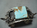 Heavy Native American #8 Turquoise Scorpion Sterling Silver Bracelet-Nativo Arts