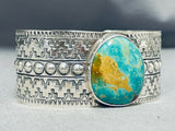 Jake Francosa San Felipe Royston Turquoise Sterling Silver Bracelet-Nativo Arts
