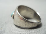 Incredible Vintage Navajo Turquoise Sterling Silver Ring Native American Old-Nativo Arts