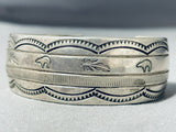 Fan Platero Vintage Native American Navajo Hand Forged Sterling Silver Bracelet-Nativo Arts