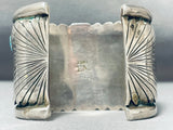 131 Gram Very Rare Vintage Native American Zuni Turquoise Sterling Silver Bracelet-Nativo Arts