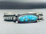 Important Al Jake Native American Navajo High Grade Turquoise Sterling Silver Bracelet-Nativo Arts