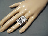 Historical Michael Kabotie Vintage Native American Hopi Sterling Silver Ring- Extremely Rare-Nativo Arts
