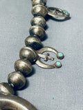 Rare Naja Squash Vintage Native American Navajo Squash Blossom Turquoise Necklace-Nativo Arts