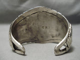 Chunky Nugget Vintage Native American Navajo Sterling Silver Bracelet Old Cuff-Nativo Arts