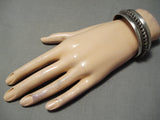 Skilled Vintage Navajo Sterling Silver Bracelet Old Native American-Nativo Arts