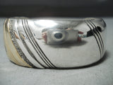 Authentic Vintage Native American Navajo Thomas Singer Gold Sterling Silver Bracelet-Nativo Arts