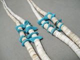 Native American Very Rare Mostly Heishi Turquoise Vintage Santo Domingo Necklace-Nativo Arts
