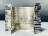 137 Grams Concho Shield Native American Navajo Sterling Silver Repoussed Bracelet-Nativo Arts