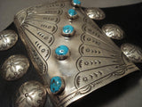 134 Gram Massive Vintage Navajo Turquoise Native American Jewelry Silver Ketoh Bracelet-Nativo Arts