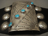 134 Gram Massive Vintage Navajo Turquoise Native American Jewelry Silver Ketoh Bracelet-Nativo Arts