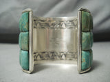 Heavy Thick!! Native American Royston Turquoise Inlay Sterling Silver Bracelet-Nativo Arts