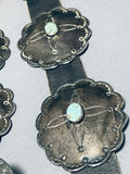Earlier Very Rare Vintage Native American Navajo Turquoise Sterling Silver Concho Belt-Nativo Arts