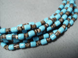 Tremendous Navajo Turquoise Sterling Silver Necklace Native American-Nativo Arts