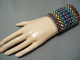 One Of The Best Native American Navajo Rainbow Turquoise Sterling Silver Bracelet-Nativo Arts