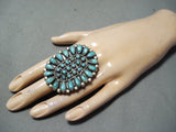 Unbelievable Vintage Navajo Turquoise Sterling Silver Ring Native American Old-Nativo Arts