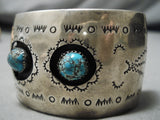 Best Bisbee Turquoise Vintage Native American Navajo Shadow Sterling Silver Bracelet Old-Nativo Arts
