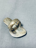Native American Gorgeous Vintage Morenci Turquoise Sterling Silver Ring-Nativo Arts