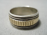 Amazing Vintage Native American Navajo 14k Gold Sterling Silver Ring-Nativo Arts