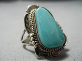 Important Smithsonian Vintage Native American Navajo Turquoise Sterling Silver Ring-Nativo Arts