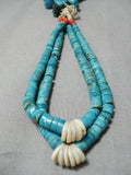 Superior Vintage Navajo Chunky Turquoise Native American Jacla Necklace-Nativo Arts