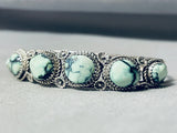 Important Vintage Native American Navajo Tortoise Turquoise Sterling Silver Bracelet-Nativo Arts