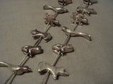136 Grams Heavy Vintage Santo Domingo 'Animal Fetish' Sterling Native American Jewelry Silver Necklace-Nativo Arts