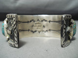 Magnificent Navajo #8 Turquoise Mine Sterling Silver Bracelet Native American-Nativo Arts