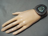 Rare Turquoise Vintage Native American Navajo Sterling Silver Bracelet-Nativo Arts