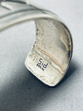 Fabulous Open Hand Vintage Native American Navajo Sterling Silver Bracelet-Nativo Arts