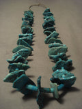 137 Gram Very Old Chunky Nugget Turquoise Vintage Navajo Native American Jewelry jewelry Necklace-Nativo Arts