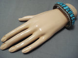 Excellent Vintage Native American Navajo Sleeping Beauty Turquoise Sterling Silver Bracelet-Nativo Arts
