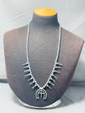 Drop Dead Gorgeous Vintage Native American Navajo Naja Sterling Silver Necklace-Nativo Arts