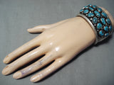 Unforgettable Vintage Native American Navajo Morenci Turquoise Sterling Silver Bracelet Old-Nativo Arts