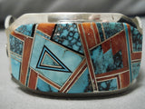 Best Vintage Native American Navajo Authentic Floyd Becenti Turquoise Sterling Silver Bracelet-Nativo Arts