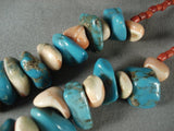 138 Grams Vintage Navajo Native American Jewelry jewelry Turquoise Spiny Oyster Necklace-Nativo Arts