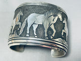The Best Thomas Singer Vintage Native American Navajo Horse Sterling Silver Bracelet-Nativo Arts