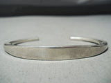 Very Important Authentic Vintage Native American Navajo Wes Willie Sterling Silver Bracelet-Nativo Arts